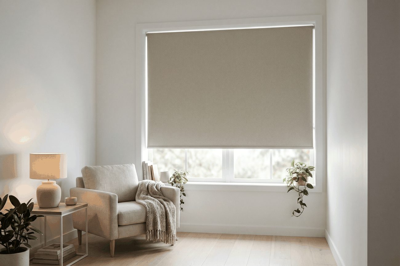 Mantra Blockout Roller Blind in Stone