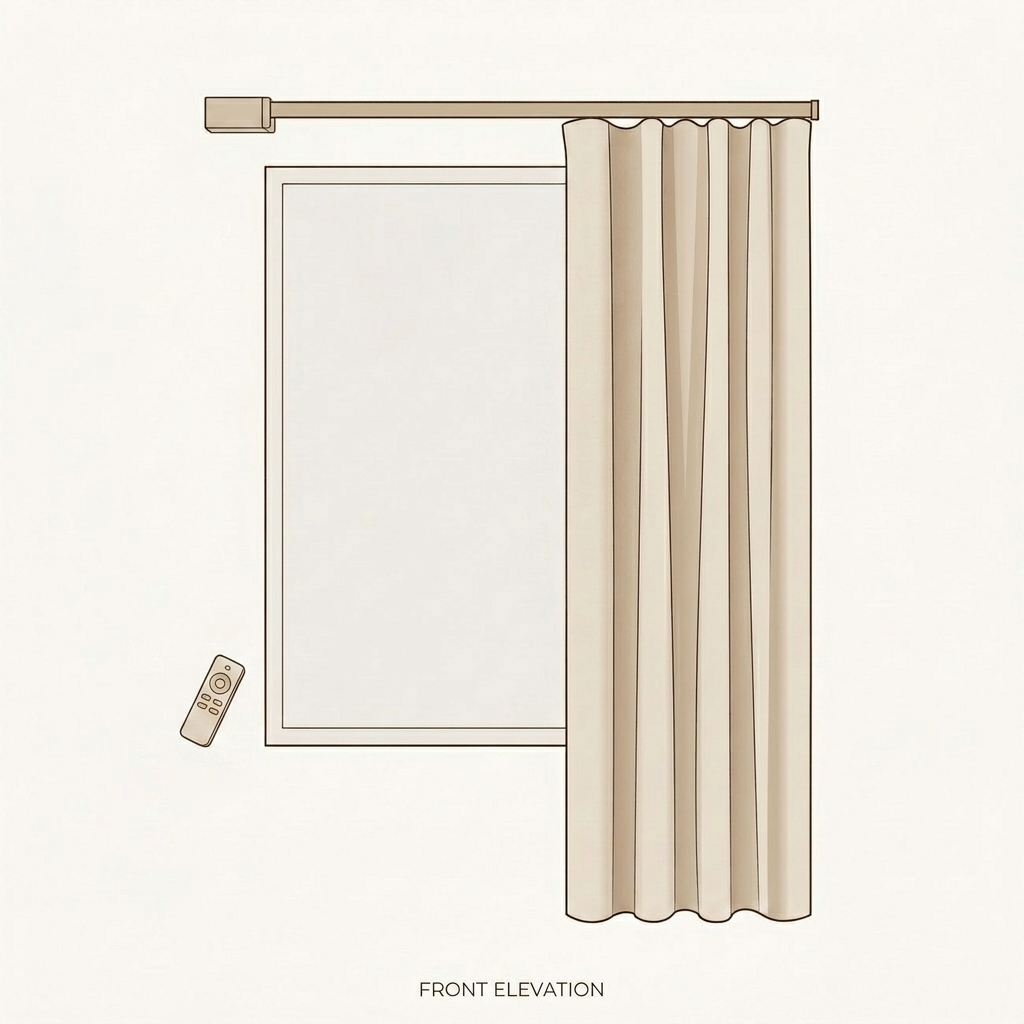 Motorised curtain track