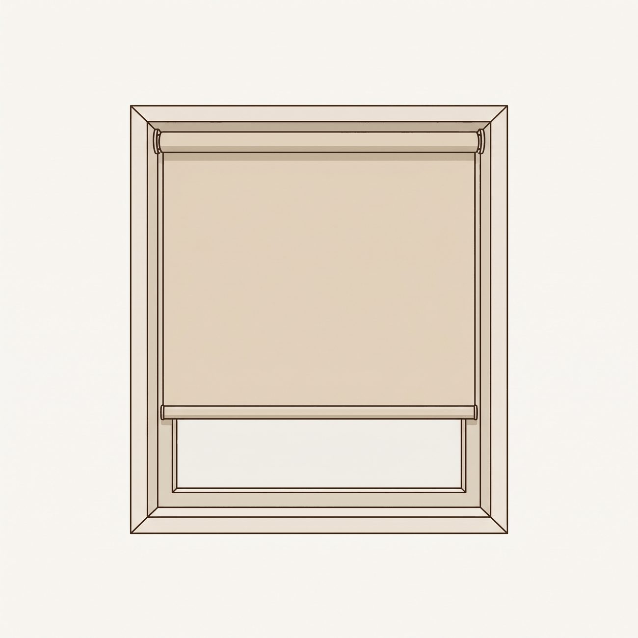 Recess fit blind