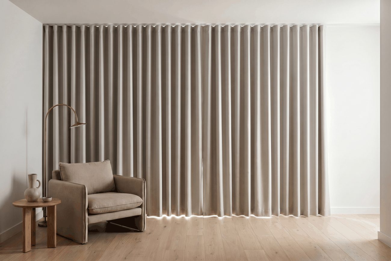 Malibu Blockout Curtain in Parchment